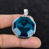 Faceted Indicolite Pendant Handmade Jewelry Genuine Gemstone Pendant 925 Sterling Silver Pendant Brand New Pendant Silver Jewelry for Gifts