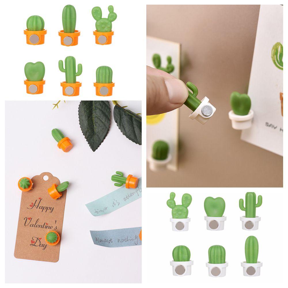 Room Message Board Magnetic Stickers Refrigerator Magnet Succulent Potted Miniature Cactus Bonsai