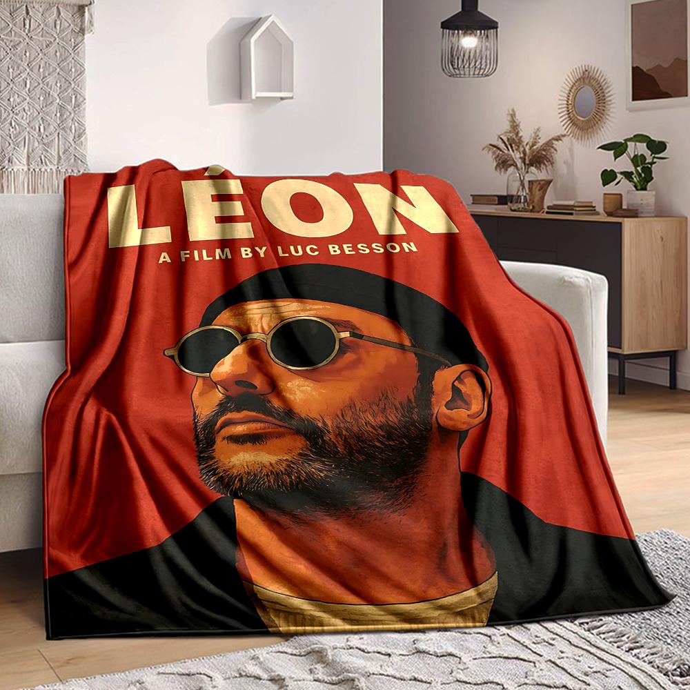 1Pc Leon Professional'S Tale Flannel Blanket, Soft And Comfortable, Casual Warm, Camping Travel, Christmas, Halloween Xmas Gift N1101