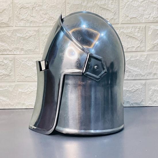 Medieval Barbuta Visored Warrior Helmet Knight 18g Mild Steel Armour Helmet LARP Cosplay Costume Halloween Props