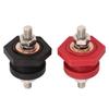 1Pair Thru Panel Battery Terminal Connectors 38 In Black Red 440A Positive Negative Junction Stud