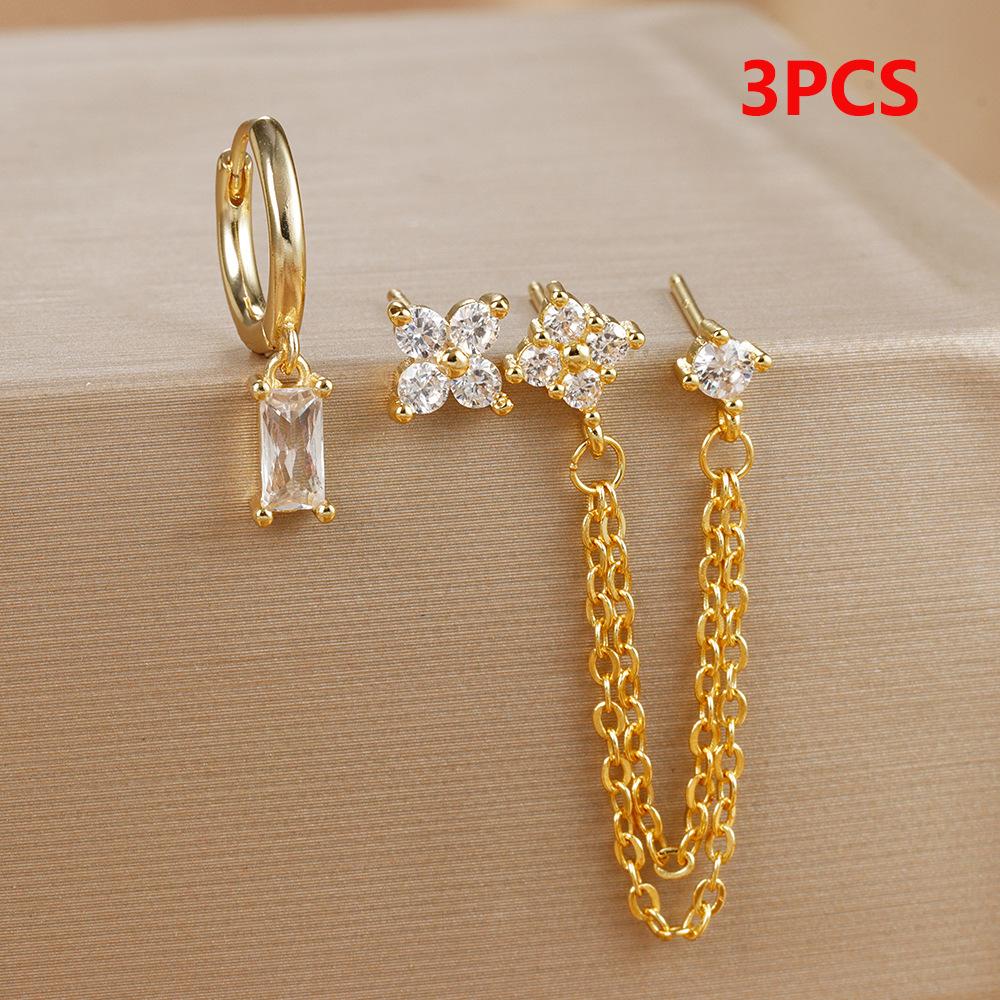 Серьги-кольца с цветком для женщин, серьги-гвоздики с цепочкой и кисточками, ювелирные изделия, аксессуары