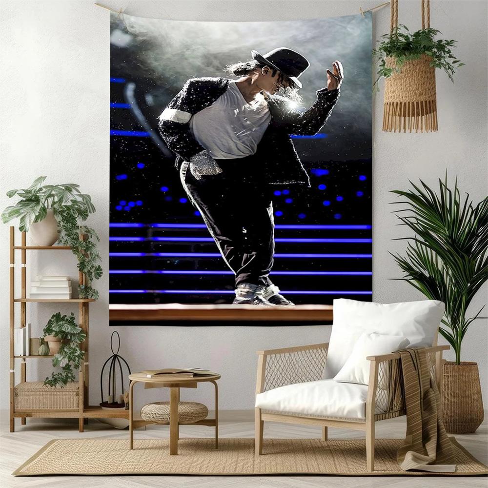 Michael Jackson2 Wall Decor Tapestry Art For Pet Memorial Birthdaywedding Party Backdrop Family Gift