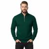 Men's Quarter Zip Pullover Sweater - Solid Color Long Sleeve Casual Top Slim Fit Half Zip Sweatshirt for Autumn & Winter Outwear