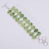 Classic Top Grade Qualite 100% Natural Prehnite Pear Shape Ethnic Style Handmade Jewelry 925 Steling Silver Plated Bracelet 5-8" WSJ-4714