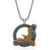 Nordic Viking Gold Odin's Raven, титановая стальная подвеска, мужская подвеска из нержавеющей стали с вороном, ожерелье, ювелирные изделия