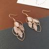 Women's Elegant Leaf Drop Earrings - Minimalist Nature-Inspired Dangling Ear Jewelry, Versatile Everyday & Party Jewelry for Women