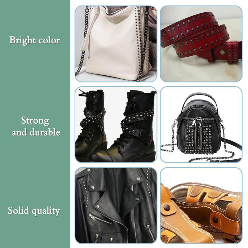 Fenrry 240 Sets Rivets 3 Sizes Leather Double Cap Rivets for DIY Leather Craft  Decoration or Repair