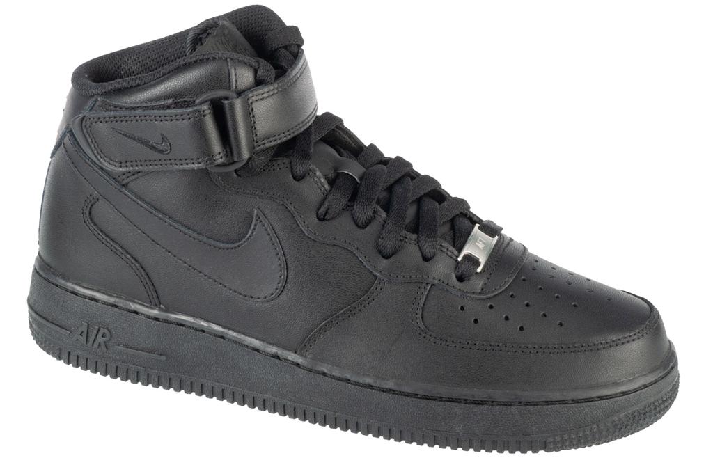 Nike Air Force 1 Mid 07, Mens Black Sneakers