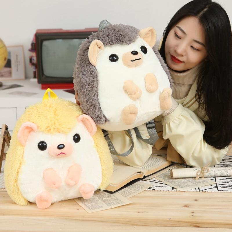 Плюшевый Рюкзак Ёжик Милый Мягкий Kawaii Удобный Школьный Рюкзак Мультяшный Животный Рюкзак Детский Подарок Мальчики Девочки Студент