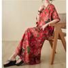 DIMANAF Women 2024 Plus Size Spring Summer Oversize Style Dress Beach Elegant Floral Long Dress Oversize Basic Loose Dress Plus Size