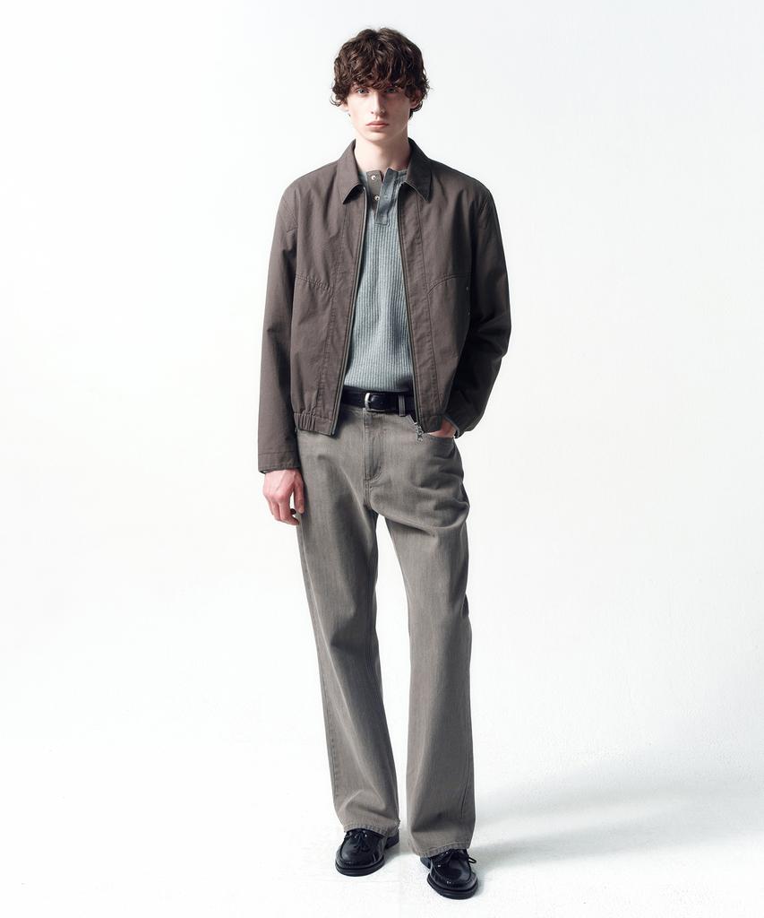 Insilence Studded Cotton Blouson Brown