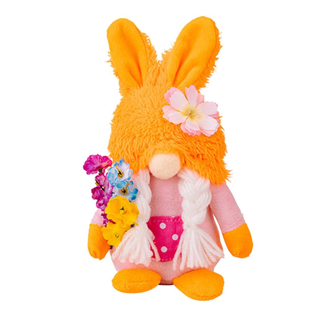 Easter Bunny Decoration, Rudolph The Easter Bunny Figurine Ornament, Rudolph Plush Gnome Ornament