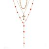 Diamond-encrusted Cross Necklace, Hot-selling Retro Trend Exaggerated Niche Stacking, Wearing Sweet and Cool Collarbone Chain Jewelry