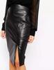 Womens Leather Skirt Genuine Lambskin Stylish Black Skirt Handmade Casual Party