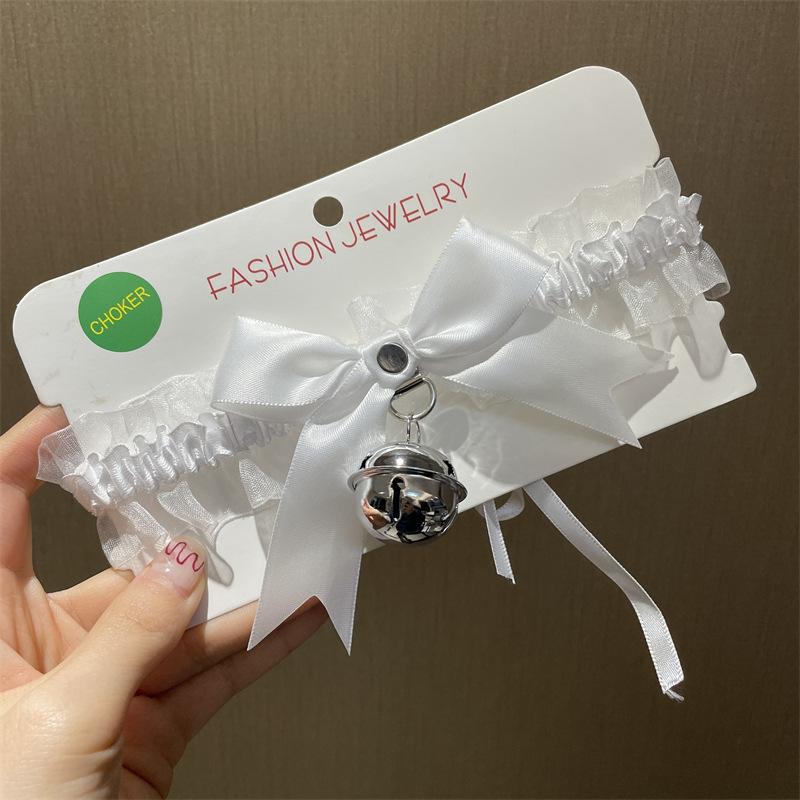 Sex Underwear Accessories Cat Ears Bells Headband Big Bells Lace Collar Set Christmas Rattle Drag