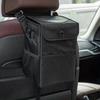 Waterproof Car Trash Can - Closeable Portable Auto Organizer Storage Pocket for Garbage Dump