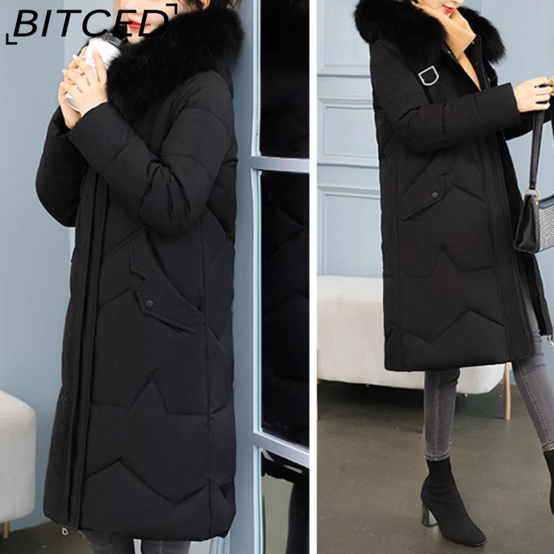 BITCED Women's Padded Coat - Plus Size, Mid-Length Winter Jacket