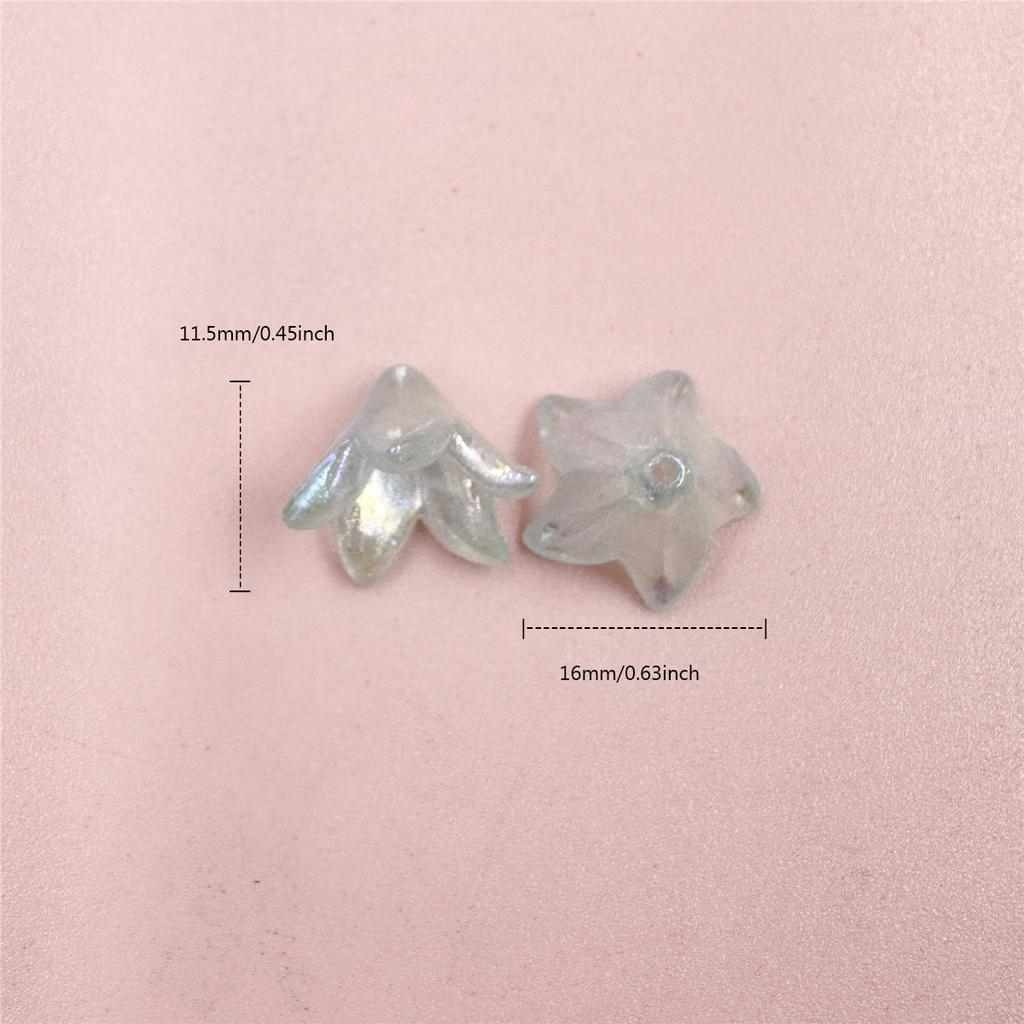 60 шт., бусины в форме цветов, акриловые макароны, цвет 16*11,5 мм, красочные аксессуары для самостоятельного изготовления бисера, аксессуар, материал, шпилька, орнамент, матовый матовый