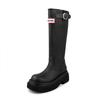 Thick-soled Non-slip Tall Red Rain Boots Outdoor Camping Rain Shoes But Knee Travel Boots Knight Boots