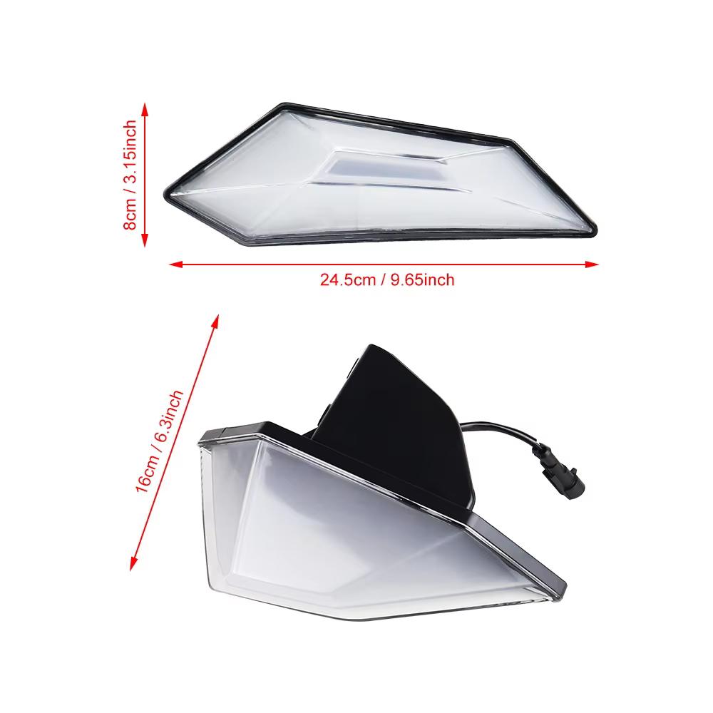 Пара прозрачных светодиодных задних боковых габаритных огней для Polaris RZR PRO XP 4 2020-2025 RZR PRO R 2025-2025 RZR TURBO R 2025-2025