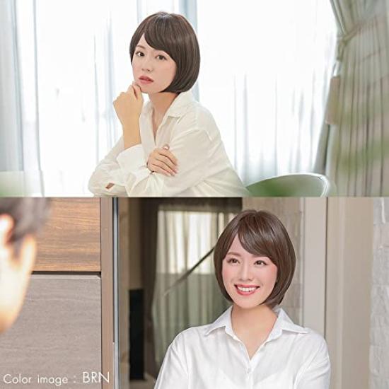 [AQUADOLL] Парик для медицинского использования, шапка, короткий, боб, парик для пижамы, полный парик, для женщин, натуральный парик, термостойкий, с челкой, для химиотерапии,