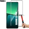 Tempered Glass for Xiaomi 13 Pro - E.F.CONNECTION - Pack 4 - Black Screen Protector - Transparent Edge