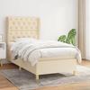 VidaXL Divan Bed with Mattress Cream 80x200 Cm Fabric - Model 3128722
