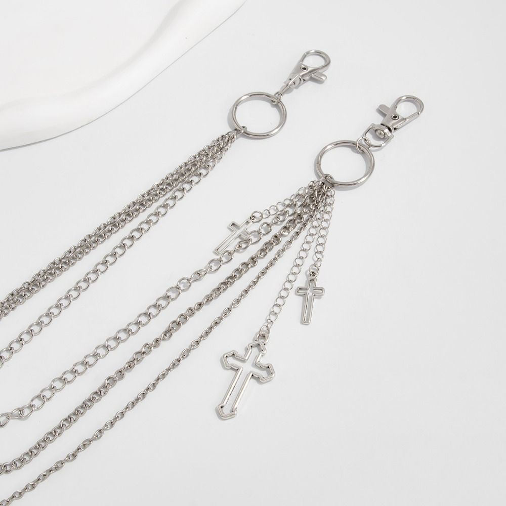 Zinc Zinc Zinc Alloy Star Pendant Pants Chain Pearl Metal Waist Chain Cool Bag Chain Male
