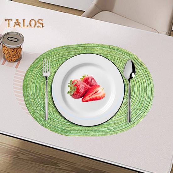 Тканые салфетки из хлопчатобумажной пряжи Эллиптический дизайн Минималистичный термостойкий износостойкий защитный чехол для стола Коврики для столовой для домашней кухни