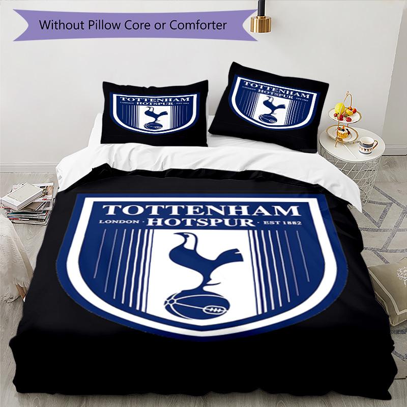 Tottenham Hotspur F.C Design Printed Pattern Duvet Cover Set – includes 1 duvet cover and 2 matching pillowcases Bedroom decor Christmas gifts