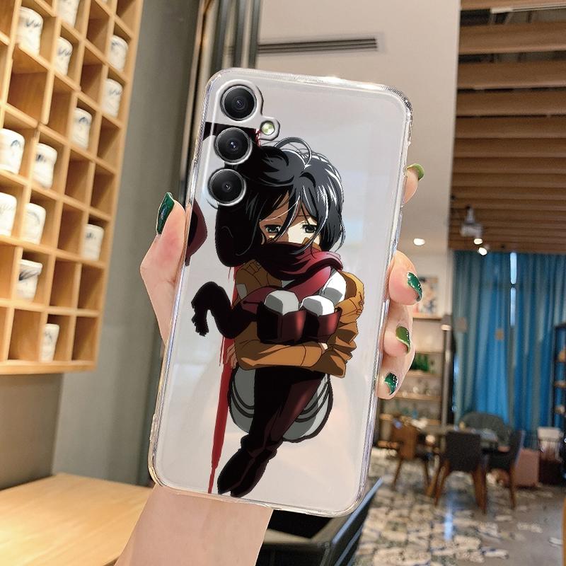 Мягкий прозрачный силиконовый чехол с рисунком аниме для Samsung A55 M35 S24 Xiaomi Redmi Note 13 Poco C65 iPhone Camera Противоударный защитный чехол