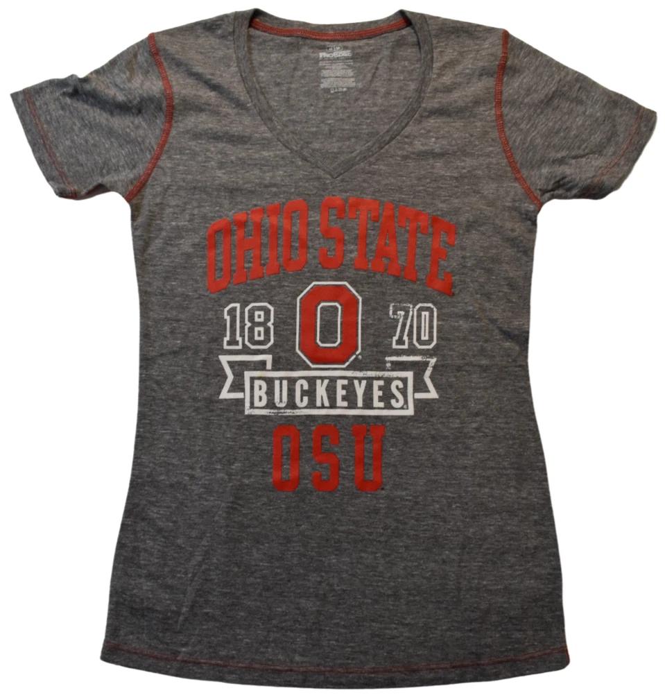 Pro Edge Juniors Ohio State Buckeyes OSU 1870 Серая Футболка Новая S-XL