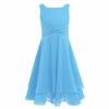 Kids Girls Ruched Waist Flower Girl Dress Princess Pageant Prom Gowns for Wedding Party