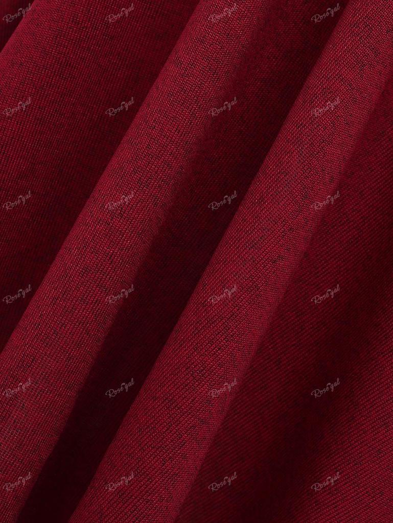 Rosegal Plus Size Lace Up Layered Ruffles Ruched Solid Dress