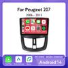 Android 14 Carplay Авто Радио Мультимедийный Плеер GPS Навигация Для Peugeot 207 CC 2006 2007 2008 2009 2010 2011 2012 - 2015