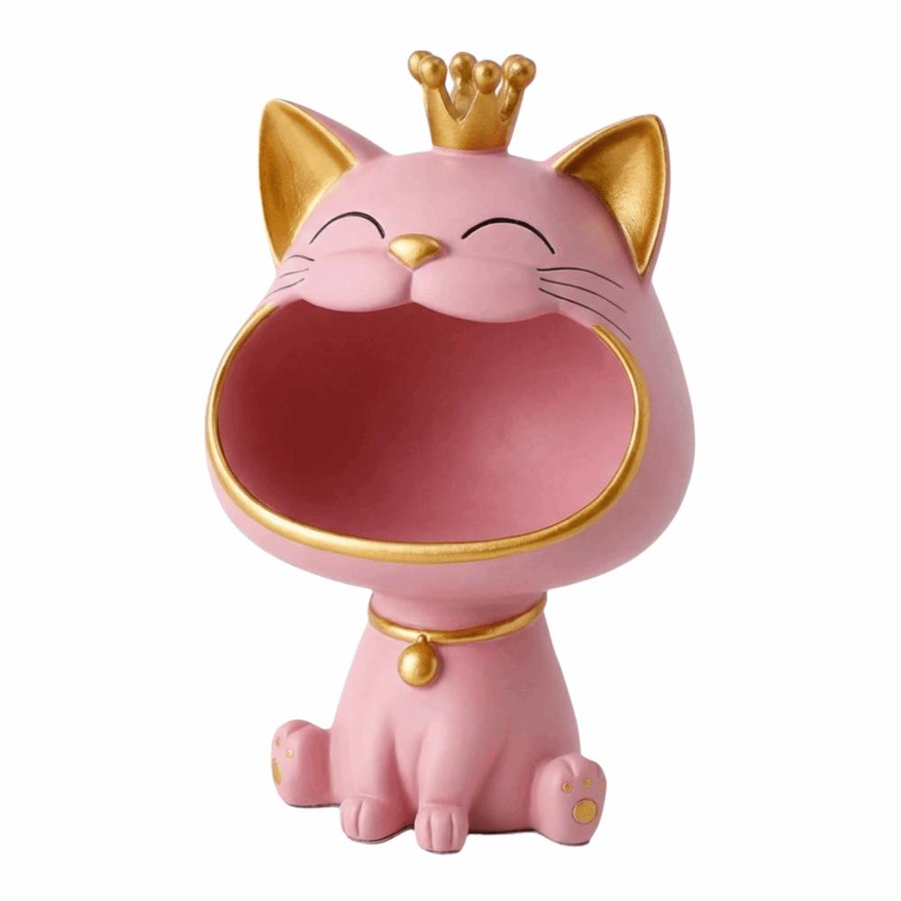 Key Storage Resin Fortune Cat Statue Resin Desktop Ornament Birthday Gift