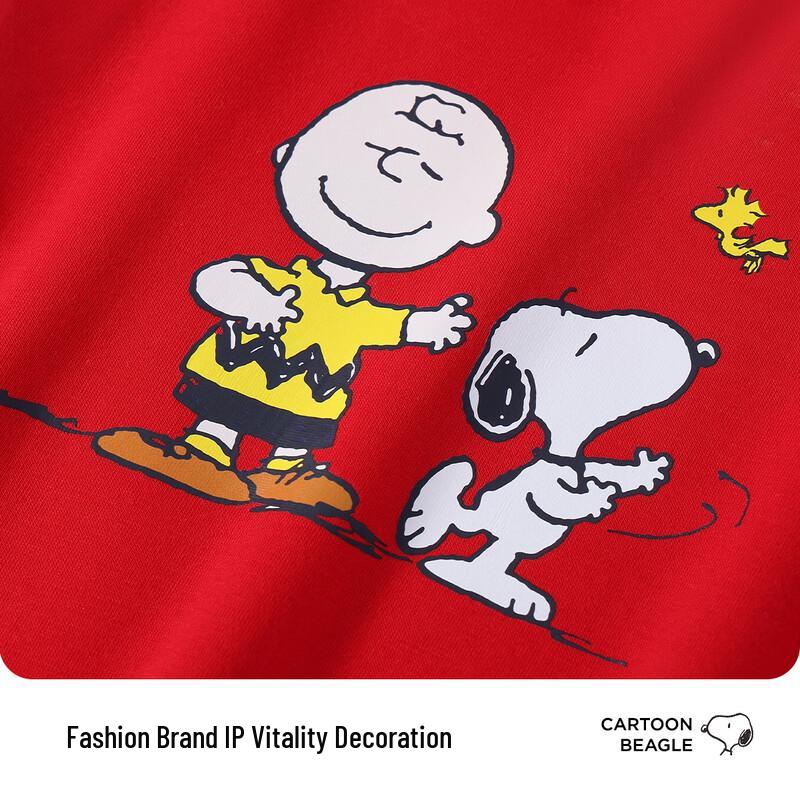 SNOOPY Двухпредметный комплект для мальчика с капюшоном на флисовой подкладке