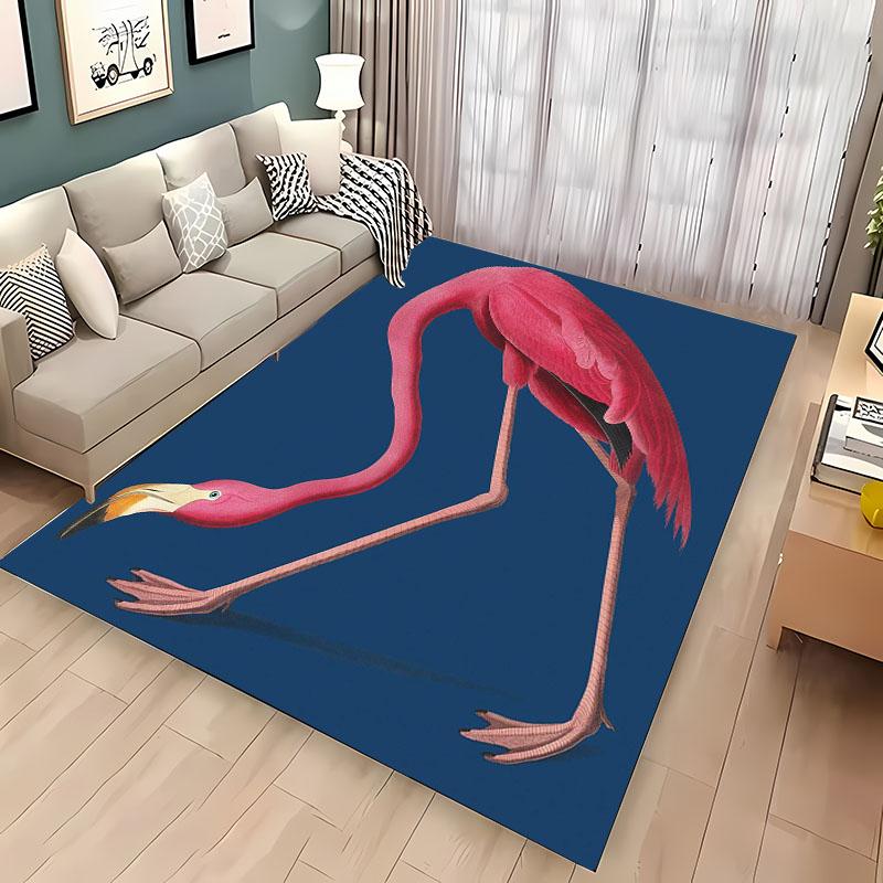 HD Printing Pink Flamingo Large Area Carpets for Home Living Room Kids Bedroom Sofa Doormat Kitchen Floor Rugs Anti-slip Decor