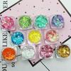 High-Gloss Mermaid Scale Sequins Self-Adhesive Nail Art