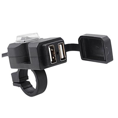 Двойной USB адаптер питания Водонепроницаемая мотоциклетная розетка Защита от перегрузки Адаптер зарядки для мотоцикла Мотоциклетные аксессуары