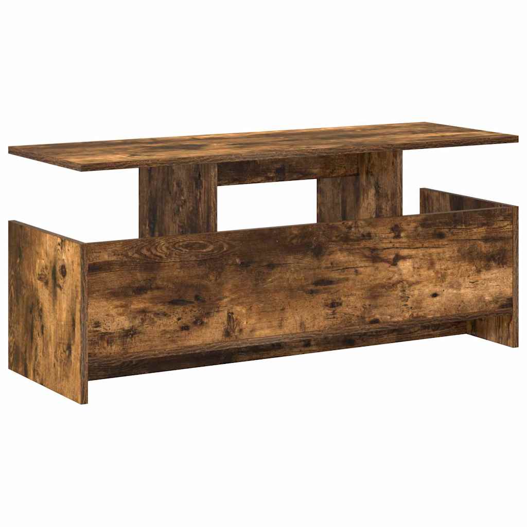 TV Stand Smoked Oak 102 x 35 x 45 cm Particleboard