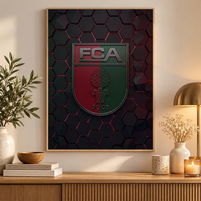 FC Augsburg FC Diamond Painting Kit 5D Full Drill DIY Diamond Mosaic Wall Art Home Decor