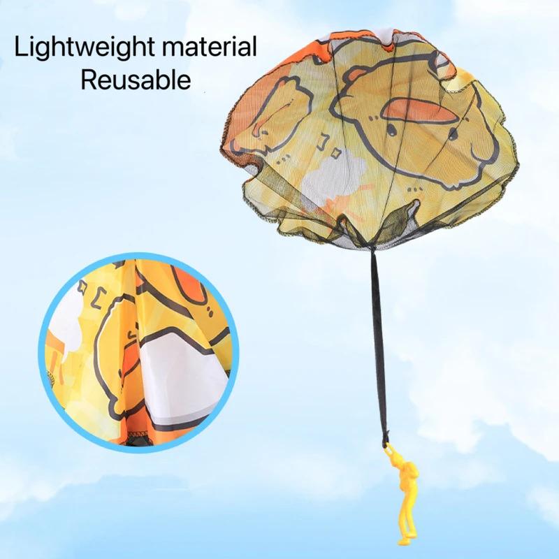 Случайные 2 шт. Желтый утенок Детский парашют Спорт на открытом воздухе Парашют для ручного броска Игрушка Парк Реквизит для маленькой игры Парковая игрушка Спорт