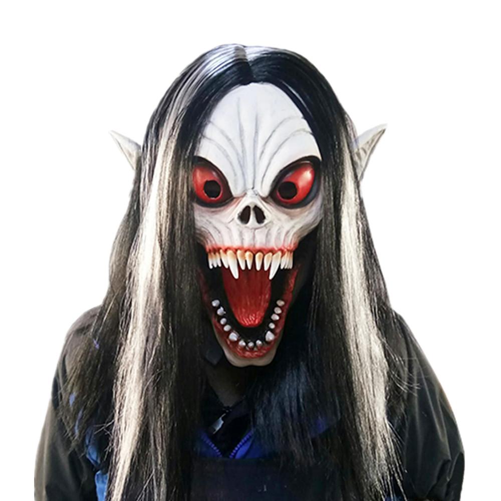 Латексные маски Morbius The Living Vampire с париками, реквизит для косплея на Хэллоуин для взрослых