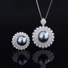 Jewelry Inlaid Gray Beads Handmade Diamond Inlaid Round Luxury Set 16Mm124Mm