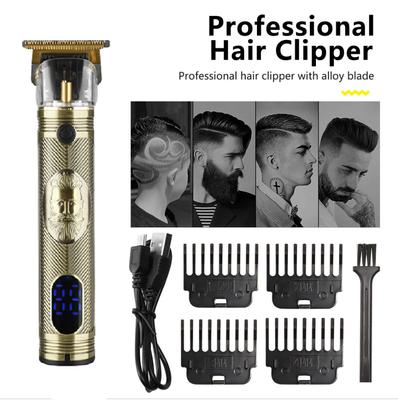 Профессиональный электрический триммер для волос, бритва для самостоятельного использования, встроенный аккумулятор, зарядка через USB, домашний салонный стиль, усовершенствованная стрижка волос