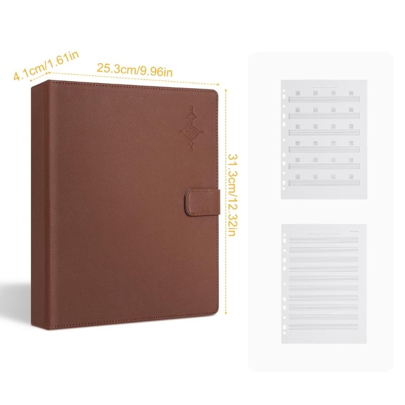 Detachable Notebook Binders Music Organizer Sheet Music Storage Pocket Sheet Music Folder Sheet Music Binders Organizer