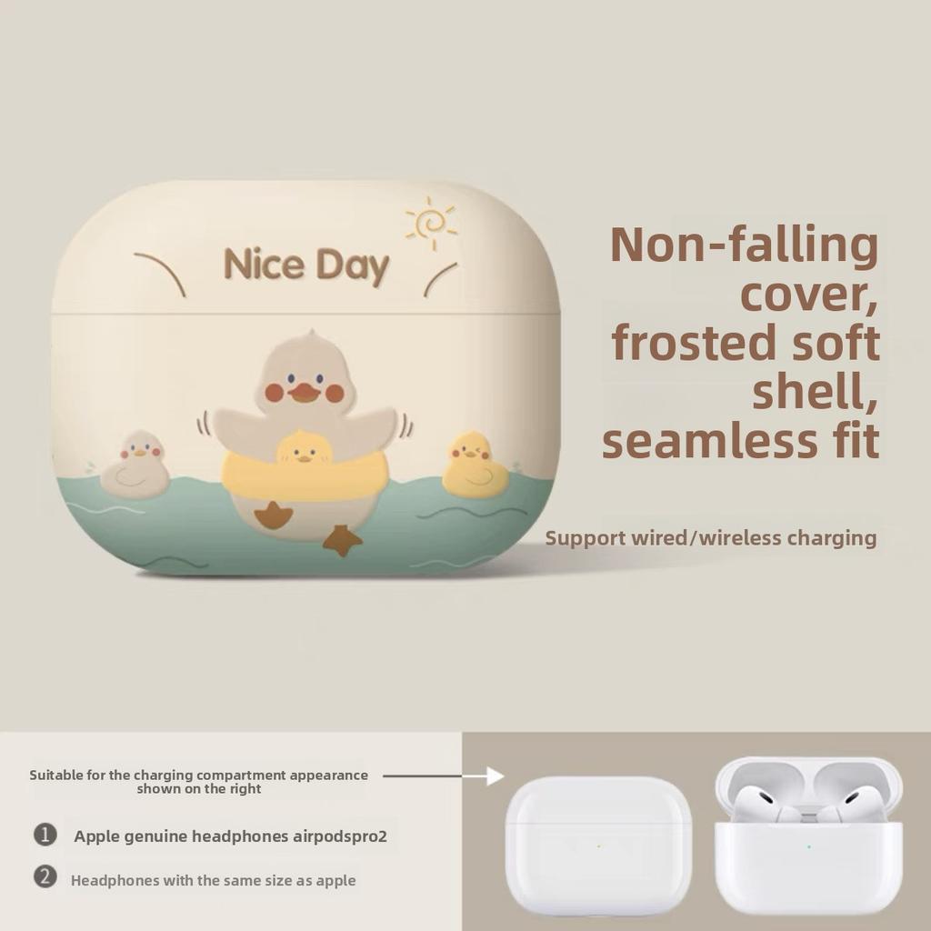 Подходящий защитный чехол для AirPods4 Pro2 Apple 3-го поколения 4-го поколения Чехол для наушников Всесторонний чехол для беспроводных Bluetooth-наушников