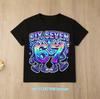 Summer Short Sleeve, Cartoon Print 2026 Personalized Digital 67 Cotton T-shirt for Boys and Girls, Family Style, Casual Top